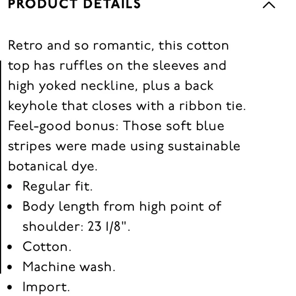 Madewell Striped Ruffle-Neck Keyhole Top Size XS - Picture 9 of 9